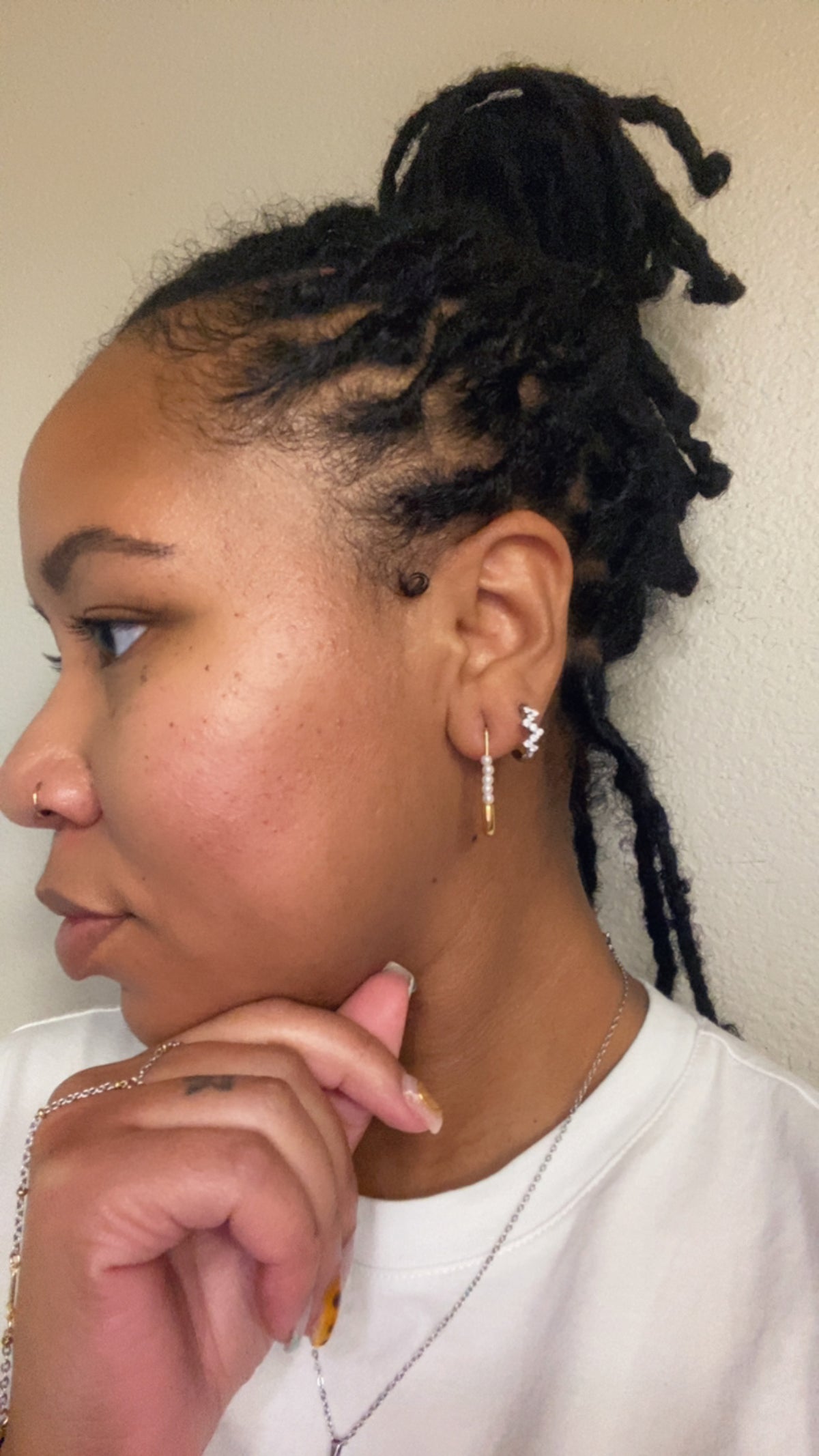 Zigzag Mini Hoops - Silver